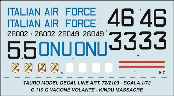 Fairchild C119G Packet (Italian AF ONU Operations) TM72-2103