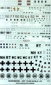 Regia Aeronautica (Re2000, Re2001, Re2002, BF109, BA88) 72-522
