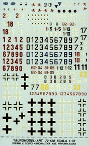 RSI Codes & Badges (BF109,Fiat G55,MC205,SM79)  72-528