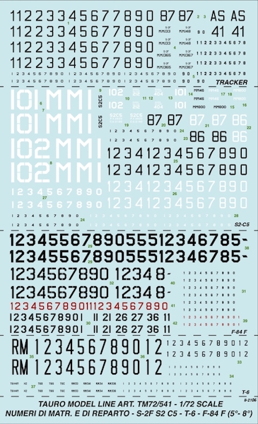AMI Codes & Serials (F84F,SB2C,S2F,T6) 72-541