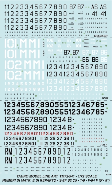 AMI Codes & Serials (F84F,SB2C,S2F,T6)  72-541