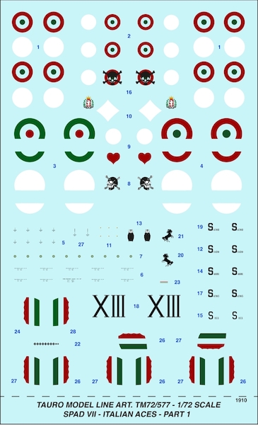 SPAD VII Italian Aces WW1 part 1 72-577