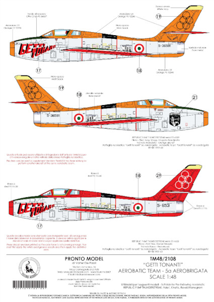 Getti Tonanti Aeropbatioc Team 5a Aerobrigata (F84F Thunderstreak) T48-2108