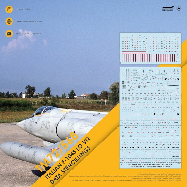 F104G Starfigter Low Viz Stencilling (AMI) (Revised)  TM 72-568