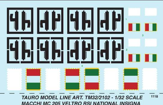 Macchi MC205 Veltro RSI National insignia TM32-2102