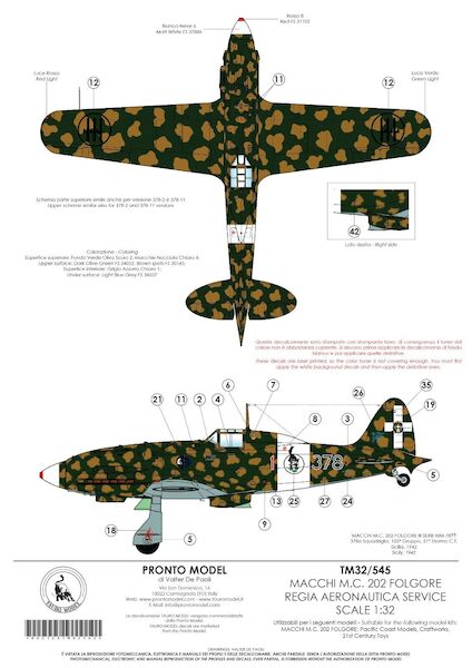 Macchi MC202 Folgore Regia Aeronautica TM32-545