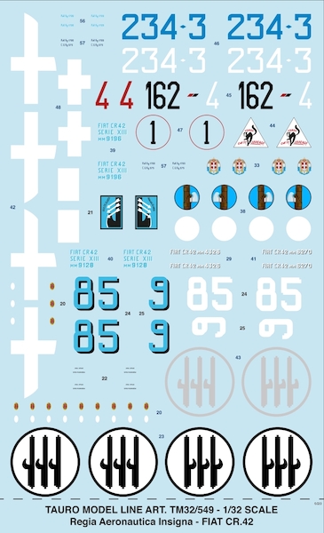 Fiat CR42 Regia Aeronautica Insignia Set 1  TM32-549
