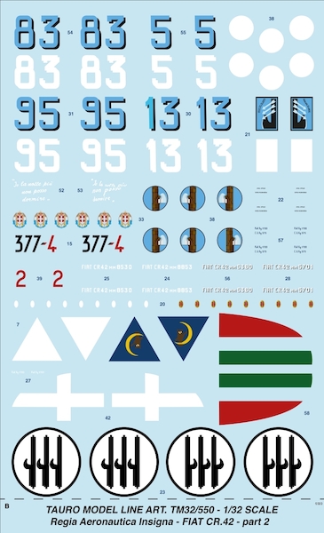Fiat CR42 Regia Aeronautica Insignia Set 2 TM32-550