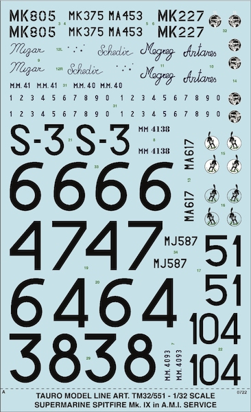 Supermarine Spitfire MKIX Italian version  TM32-551