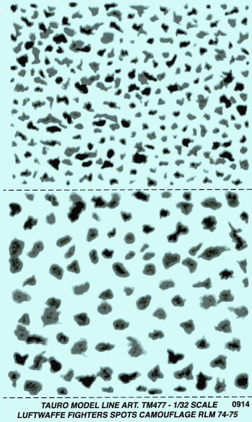 Luftwaffe Fighter Spot Camouflage in RLM74/75 TM477