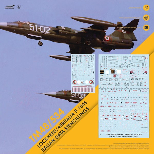 F104G/S Stencils for Brey Greenn Camouflage (AMI) TM48-534