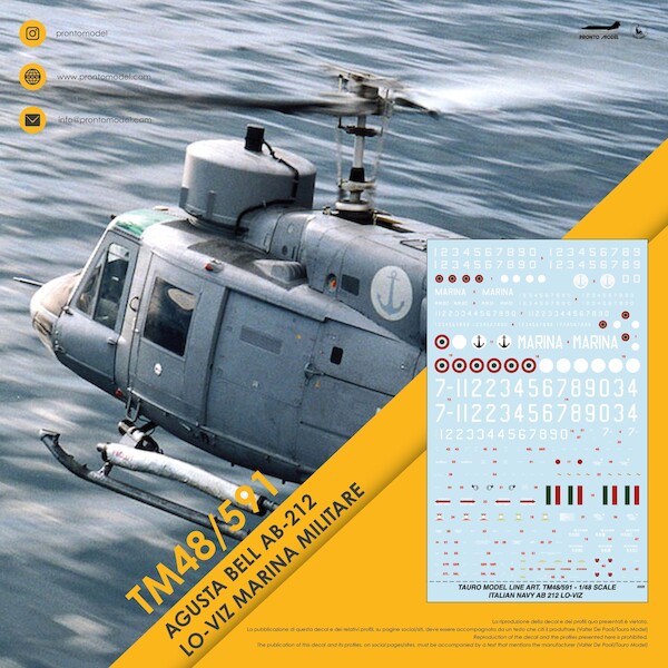 Agusta Bell AB212 Lo-Viz in Italian Navy Service TM48-591