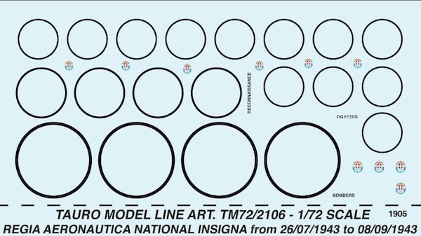 Regia Aeronautica National Insignia 28-07-1943 to 21-09-1943 TM72-2106