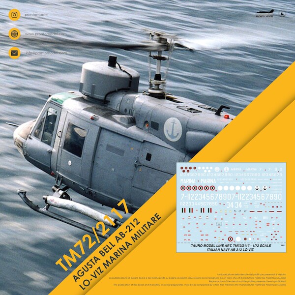 Agusta Bell AB212 Lo-Viz in Italian Navy Service TM72-2117