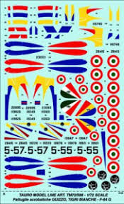 Republic F84G Thunderjet Aerobatic Teams version Guizzo - Tigri Bianche  TM72-506