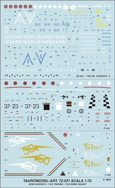 AV8B Harrier (Italian Navy) F104G  TM72-531