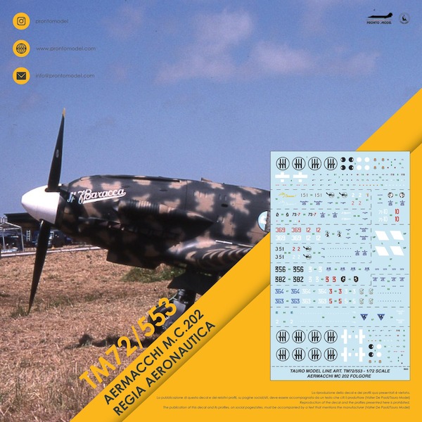 Aermacchi MC202 in Regia Aeronautica Service TM72-553