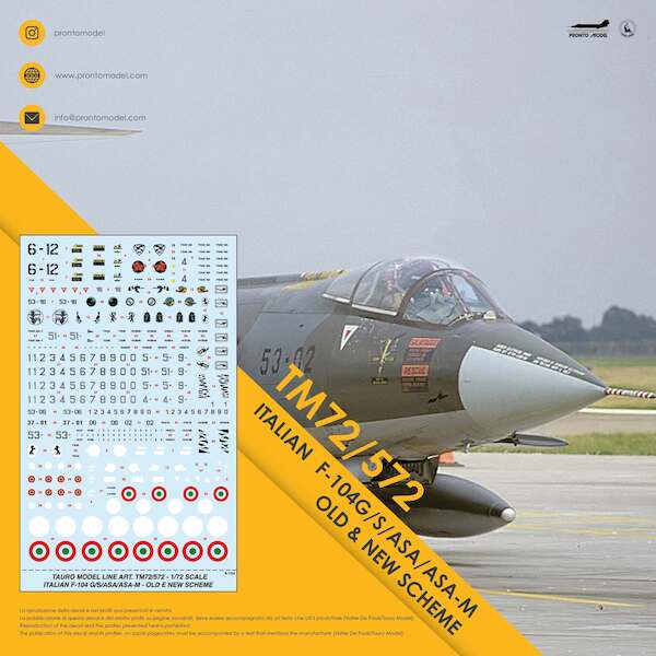 Lockheed/Aeritalia F104 G/S Starfighter in Italian Service TM72-572