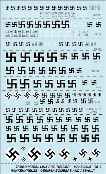 German Swastika's (Bombers and Assault planes) TM72-574