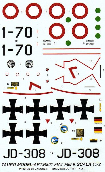 N.A. Fiat F86K 'Kappone" (Italian AF, Luftwaffe) TM72-801
