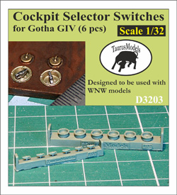 Cockpit Selector switches for Gotha GIV (6X)  d3203