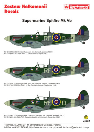 Supermarine Spitfire MKVb (303sq) 24002