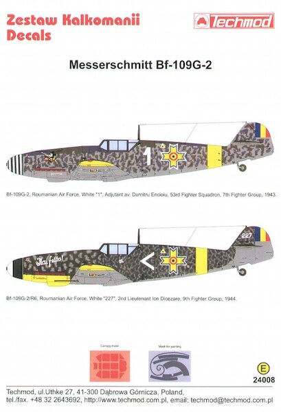 Messerschmitt BF109G-2 (Rumanian AF) 24008