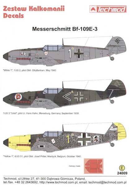 Messerschmitt BF109E-4 (Luftwaffe)  24009