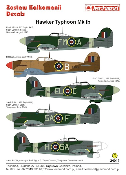 Hawker Typhoon MK1b  24015