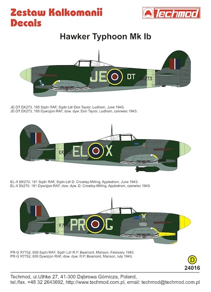 Hawker Typhoon MK1b 24016