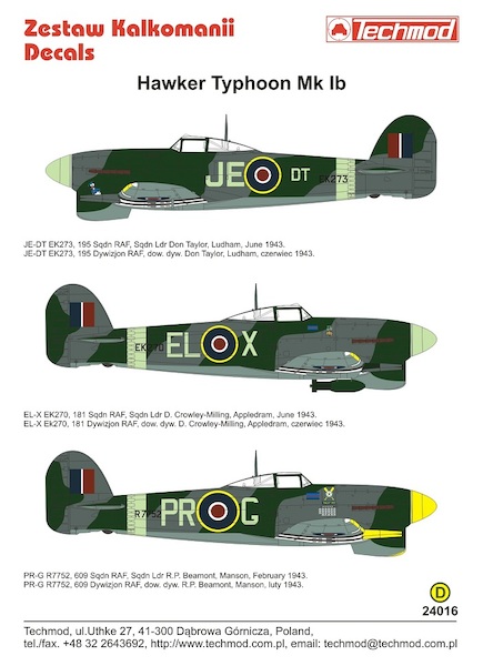 Hawker Typhoon MK1b  24016