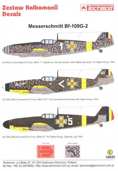 Messerschmitt BF109G-2 (Rumanian AF) 32025