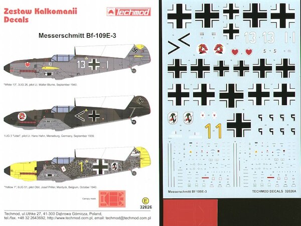 Messerschmitt BF109E-3  32026