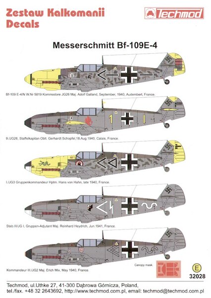 Messerschmitt BF109E-4 32028