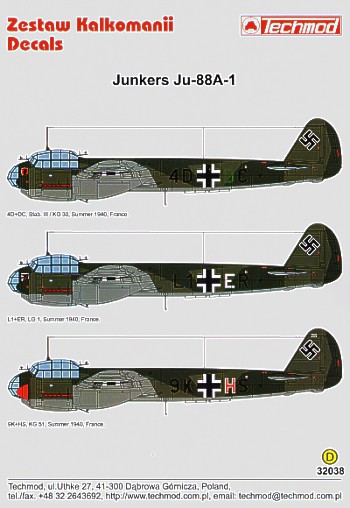 Junkers Ju88A-1 32038