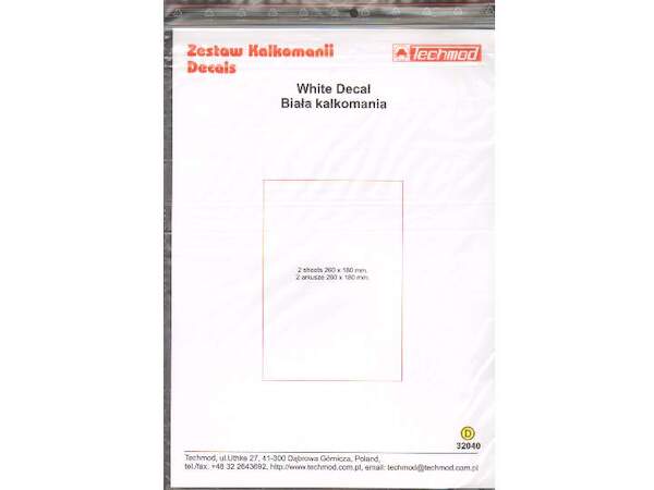 White Decal sheets (2)  32040