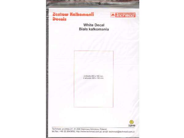 White Decal sheets (2) 32040