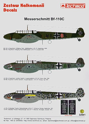 Messerschmitt BF110C Part 1  32041
