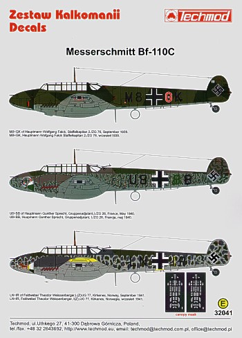 Messerschmitt BF110C Part 1 32041