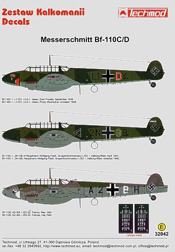 Messerschmitt BF110C Part 1  32042