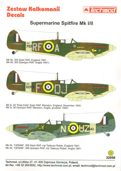 Supermarine Spitfire MKI/IIb  32056