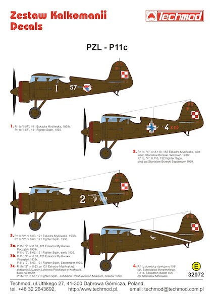 PZL P.11c Part 1  32072