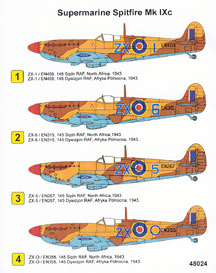 Supermarine Spitfire MKIX (145sq RAF)  48024