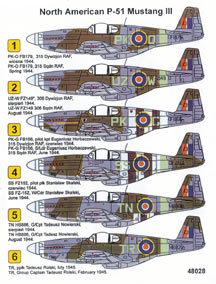 North American P51C Mustang III (RAF)  48028