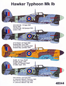 Hawker Typhoon MkIB (175sq, 247sq, 451sq, 609sq) 48044