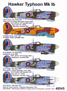 Hawker Typhoon MkIB (257sq, 187sq, 486sq)  48045