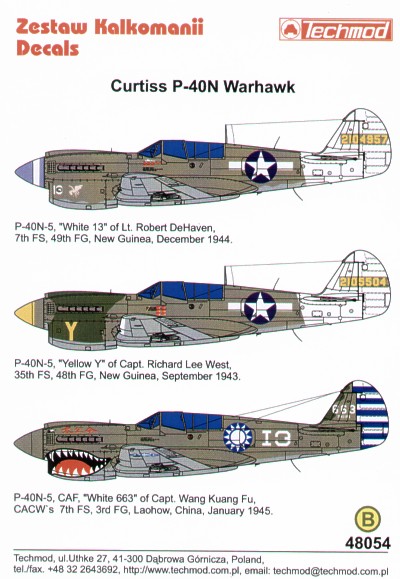 Curtiss P40N Warhawk 48054