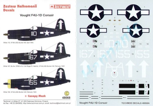 Vought F4U-1D Corsair (3x VF84) 48068
