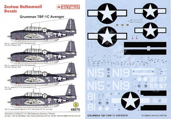 Grumman TBF-1C Avenger (VC63, VT2) 48070