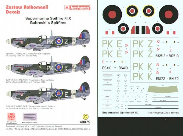 Supermarine Spitfire MKIXc (Gabreski's Spitfires) 48075